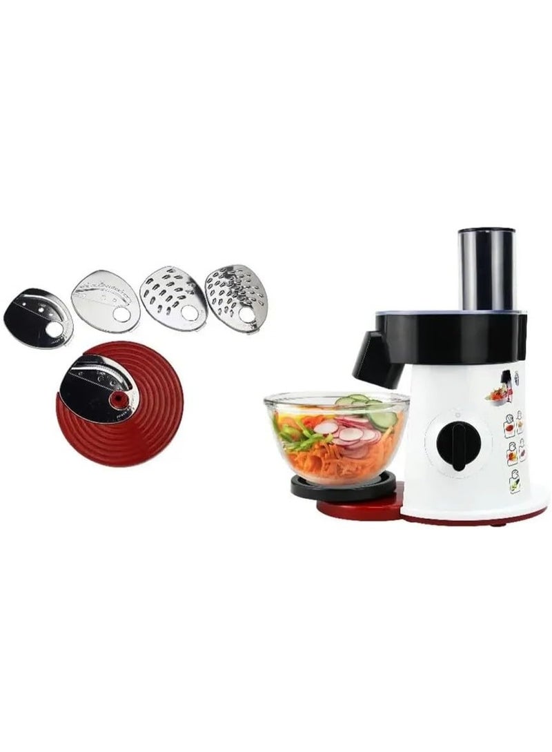Versatile electric vegetable and fruit slicer - equipped with 5 blades, 200 watts - Image 4